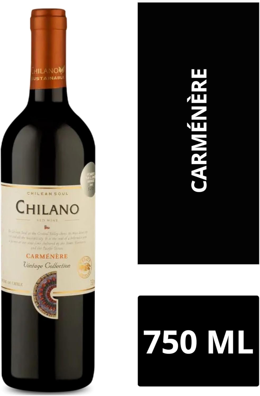 Chilano Vinho Chileno Tinto Carmenere 750Ml - Imagem 2