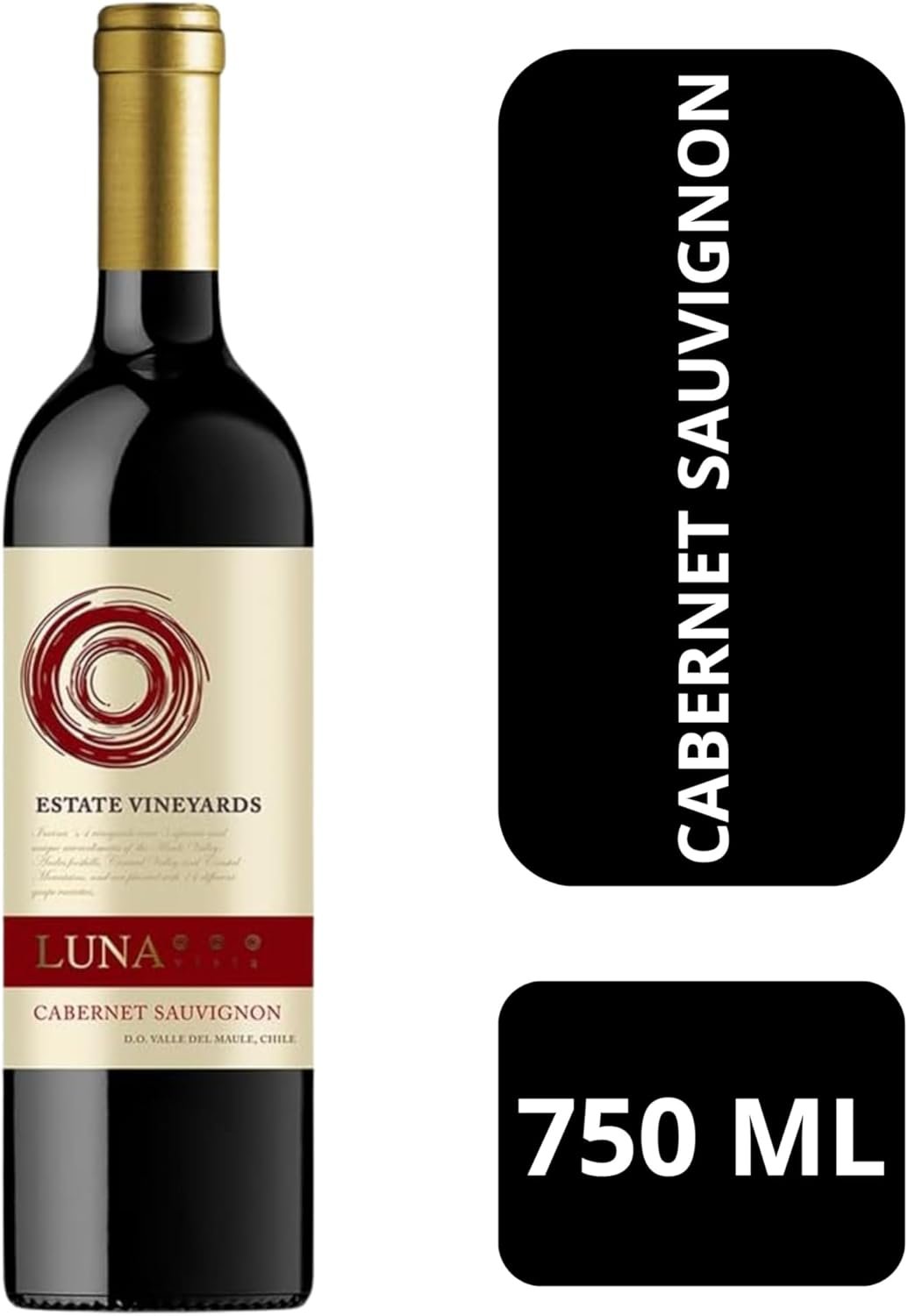 Vinho Chileno Luna Vista Estate Vineyards Cabernet Sauvignon 750ml - Imagem 3