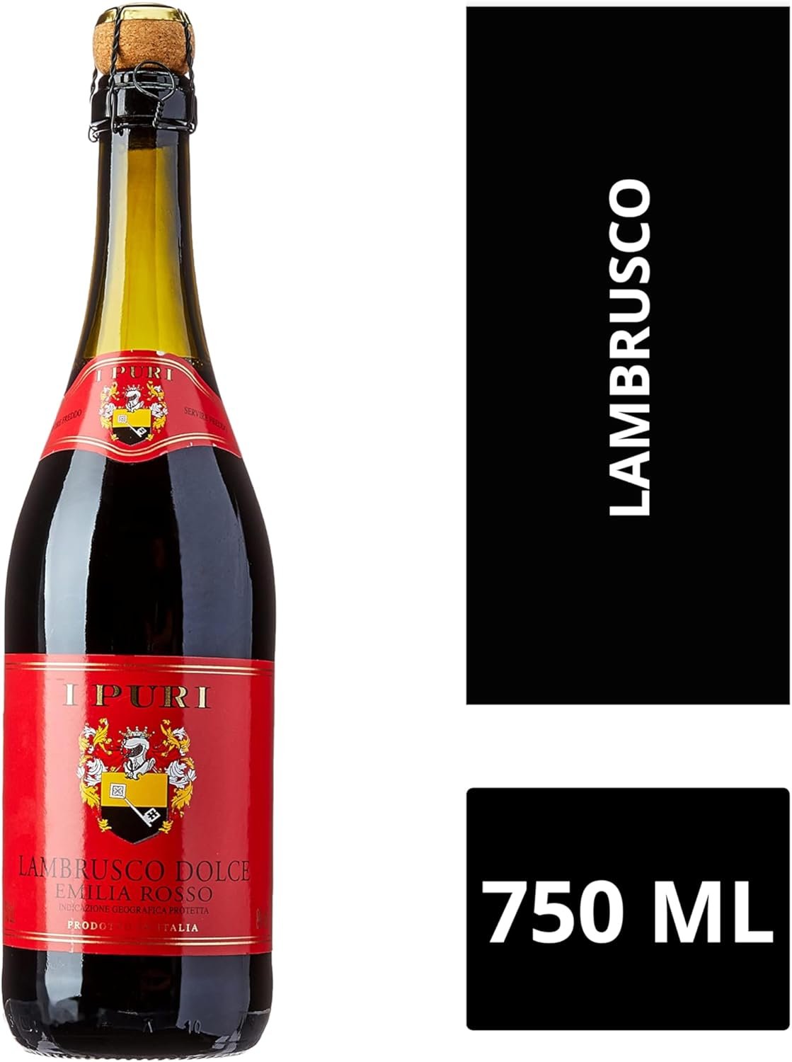 I Puri Vinho Italiano Lambrusco Tinto 750Ml - Imagem 3