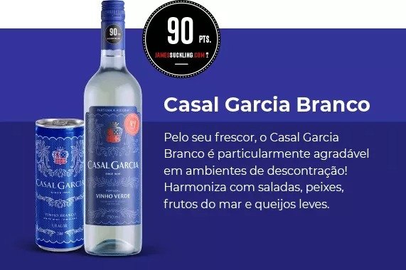 Vinho Branco Verde Casal Garcia Doc Kit Com 6 Unidades 750ml - Imagem 5